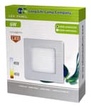 6w LED Square Recessed Ceiling Panel Warm White 3000K