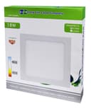 18w LED Square Recessed Ceiling Flat Panel Warm White 2700K