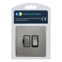 Metal Gloss Brushed Chrome 13A Switched Fused Spur Connection Unit Screwless Plate Finish N422DME