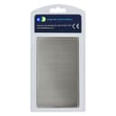 Modern Double Gloss Brush Chrome Wall Blanking Plate Scewless Finish N402DME