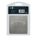 LED Dimmer Switch 800w 2 Gang 300w x 2 Single Pole Gloss Brushed Chrome Screwless N354DME