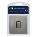 Metal Gloss Brushed Chrome 13A Fused Spur Connection Unit Screwless Plate Finish N416DME