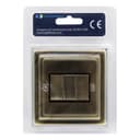 Brush Antique Brass Light Switch 3 Gang 10amp 2 Way BE306 KME