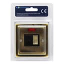 Brush Antique Brass 13amp Switched Fused Spur Connection Unit Neon Indicator BE419KME 
