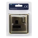 Brush Antique Brass Single Switch Socket 13amp Single Pole BE405KME 