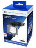 Single 13A 1-Gang Weatherproof Outdoor Switched Socket IP66 Rated