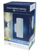 Matt White Finish Stainless Steel Up Down Wall Light GU10 IP20 Indoor Use ZLC056W