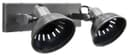 Vintage Twin Wall Light Dark Grey Pewter Finish Adjustable Swivel Spot Wall Light