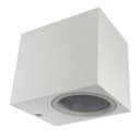 Matt White Finish Mini Cube Single Outdoor Wall Light Fixture GU10 ZLC065W 