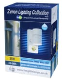 PIR Matt White Stainless Steel Single Outdoor Down Wall Light Movement Sensor ZLC057DSENW