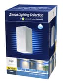 Modern Rectangular Up Down Aluminium Finish Outdoor Wall Light Fixture GU10 ZLC063AB 