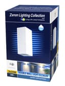 Modern Rectangular Up Down Matt White Outdoor Wall Light ZLC062W 