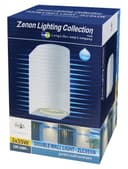 Matt White LED Modern Double Outdoor Wall Light Up/Down Garden Light ZLC055W 
