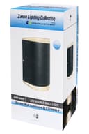 Modern 6W LED Double Outdoor Wall Light Black Warm White ZLC319WW