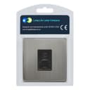 1 Gang Ethernet Port Data Socket CAT 5 Wall Plate Brushed Chrome Gloss N442DME