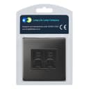 2 Gang Double Ethernet Port Data Socket CAT 5 Wall Plate Black Nickel Polished N443GME