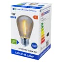Pack of 2 LED Filament Light Bulb 1w E27 Edison Screw Warm White Decorative Festoon Lamp 