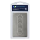 3 Gang LED Dimmer Switch 1500w Brush Chrome Gloss