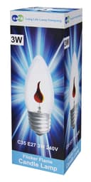 4 x 3w Flicker Flame Candle Light Bulb E27