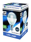 4w LED Crown Silver Light Bulb E14 SES G45 Mirror Top Cool White 6000k
