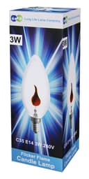 4 X 3w Flicker Flame Candle Light Bulb E14