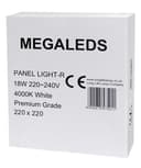 18w Round  LED Recessed Ceiling Panel Light White 4000K 