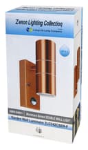 PIR Double Outdoor Wall Light Copper Finish with Movement Sensor IP44 ZLC342CSEN