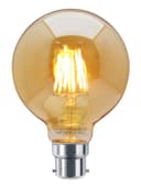 Retro Vintage LED 6w DIMMABLE Globe Smoked Gold Glass G95 B22 