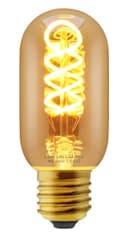 4w LED Vintage Edison Style Spiral Filament Bulb Smoked Gold Glass  E27 Teardrop T45