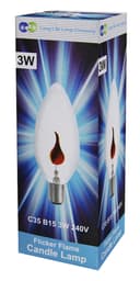 4 X 3w Flicker Flame Candle Light Bulb B15