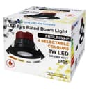 8W Fire Rated Downlights Dimmable Black
