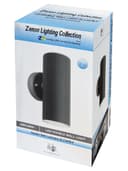 Modern 11W LED Double Outdoor Wall Light Black Warm White ZLC347B