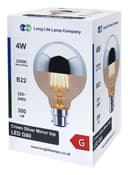 4w LED Crown Silver Light Bulb Mirror Top B22 Warm White
