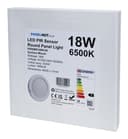 PIR LED Motion Sensor Ceiling Panel Light Round Surface Mount 18w Panel 6500k PIRSMR18WCW