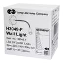 LED Bedside Reading Wall Light Switched Flexible Arm Headboard Light H3049 Warm White 