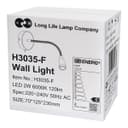 LED Bedside Reading Wall Light Switched Flexible Arm Headboard Light H3035 Cool White 