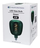 4w LED Decorative Green Vase Light Bulb E27 Glass Body Coil Spiral Filament GREENVASE