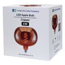 4w LED Decorative Metallic Glass Apple Copper Coil Filament Light Bulb E27 COPPERAPPLE