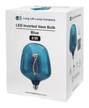 4w LED Glass Decorative Inverted Vase Filament Light Bulb Blue E27 2200K BLUEINVASE