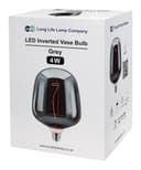 4w LED Glass Decorative Inverted Vase Filament Light Bulb Grey E27 1800K GREYINVASE