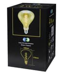 LED Vintage Classic Filament Light Bulb Gold Glass Tear Drop 4w E27 Coil R125