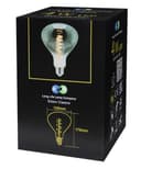 LED Vintage Classic Filament Light Bulb Smoked Grey Glass Tear Drop 4w E27 Coil R125