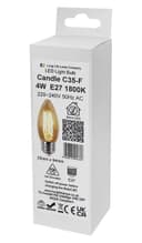 Vintage 4w LED Candle E27 Filament Light Bulb Edison Screw Smoked Gold Glass 2 Pack