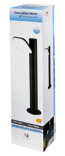 12W LED Bollard Outdoor Garden Light Stainless Steel Black Finish Cool White ZLC356BCW