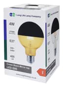 4W LED Crown Top Light Bulb Matte Black E27 Warm White 2700k