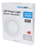 6w LED Round Recessed Ceiling Panel Ultra slim 6500K