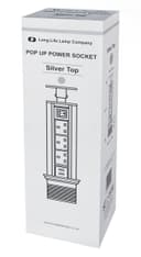 Silver Top Power Tower Pop Up Socket With 2 USB Charging Port 3 Plug Sockets P8083