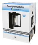 Outdoor Dusk Till Dawn Wall Light Black Glass Diffuser Lantern ZLC370DTD with LED 4w Warm