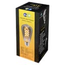 LED Vintage Classic Filament Light Bulb Smoked Grey Glass Tear Drop Spiral 4w E27 Coil ST58