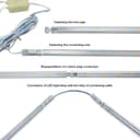 6 x 30cm Plug In LED Warm White Under Kitchen Cupboard Cabinet Strip Lights 
